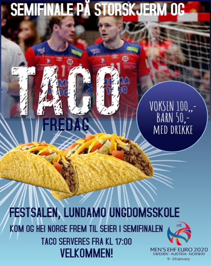 SEMIFINALE PÅ STORSKJERM OG TACOBUFFÈ